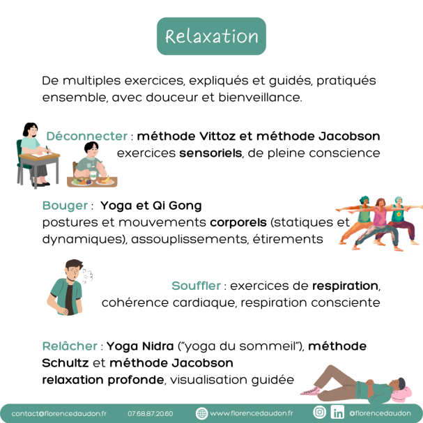 relaxation Paris 75012 Blois 41 technique occidental oriental synergie varié exercice pratique simple agréable détente bien-être Biosappia